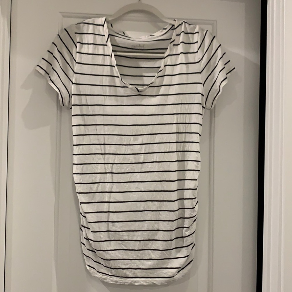 Striped maternity shirt